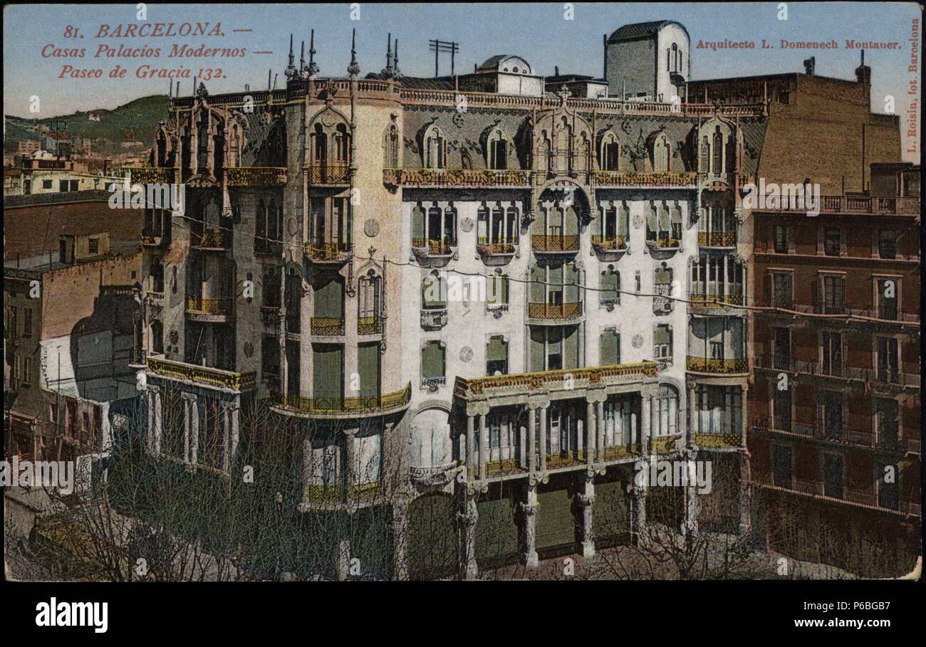 Barcelona. Casa Fuster. Edificio modernista obra del arquitecto Luis ...