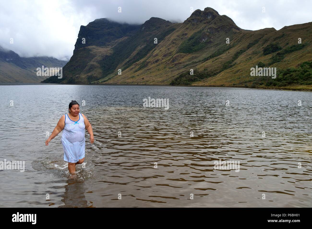 Laguna Shimbe - Shamanism in SALALA  " Las Huaringas "  - HUANCABAMBA.. Department  of Piura .PERU     	 	  											  					  			 	  	  			 	    	 Stock Photo