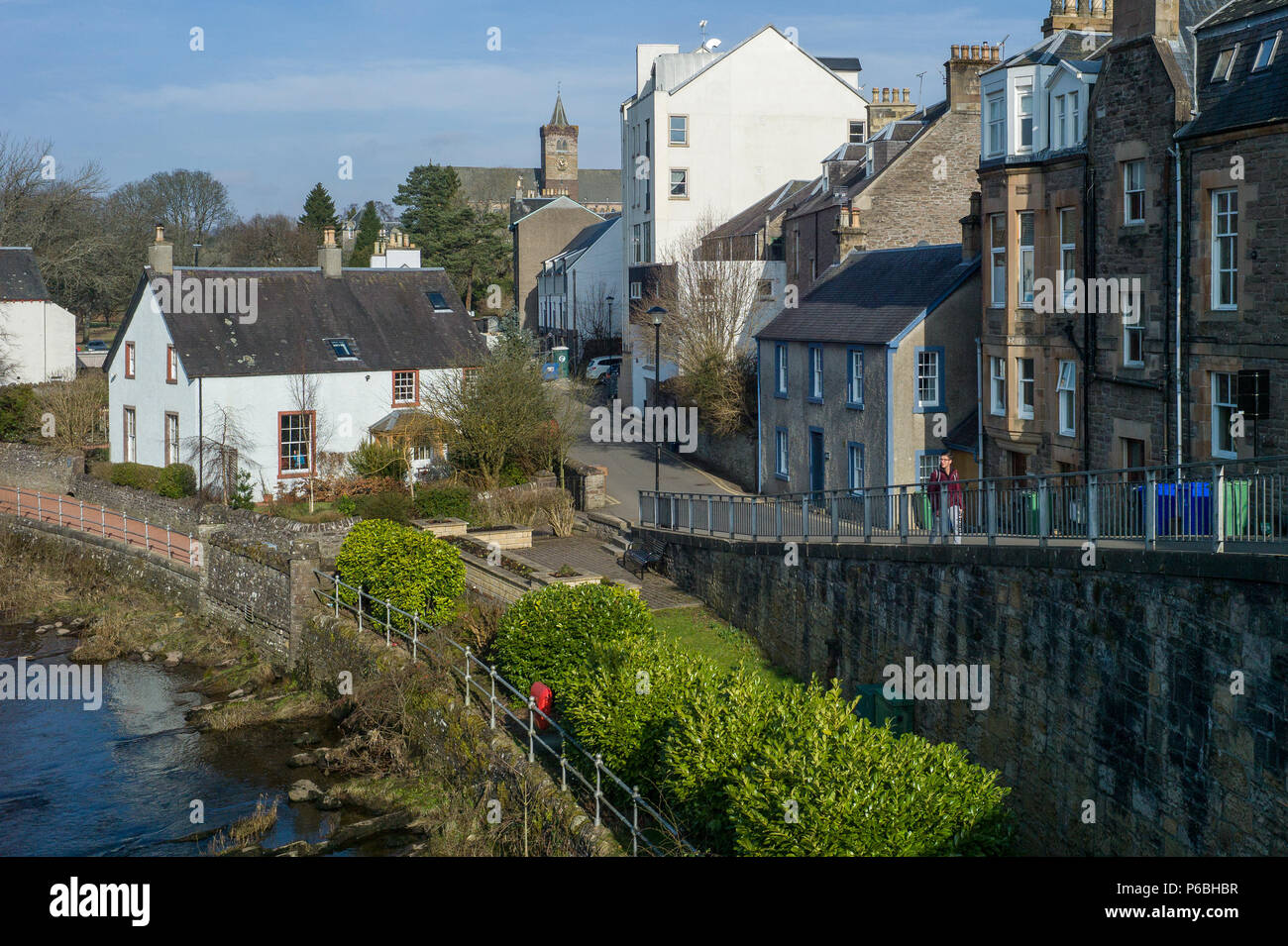 Dunblane and Allan Water,  Stirling,  Scotland,. Stock Photo