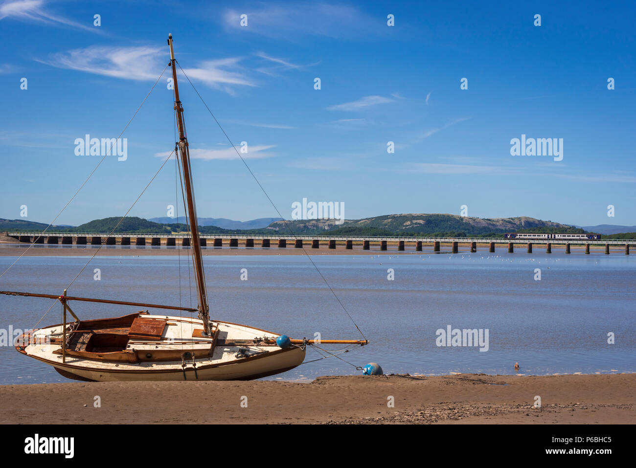 Arnside and the river Kent. Lancashire North West England. Morecambe