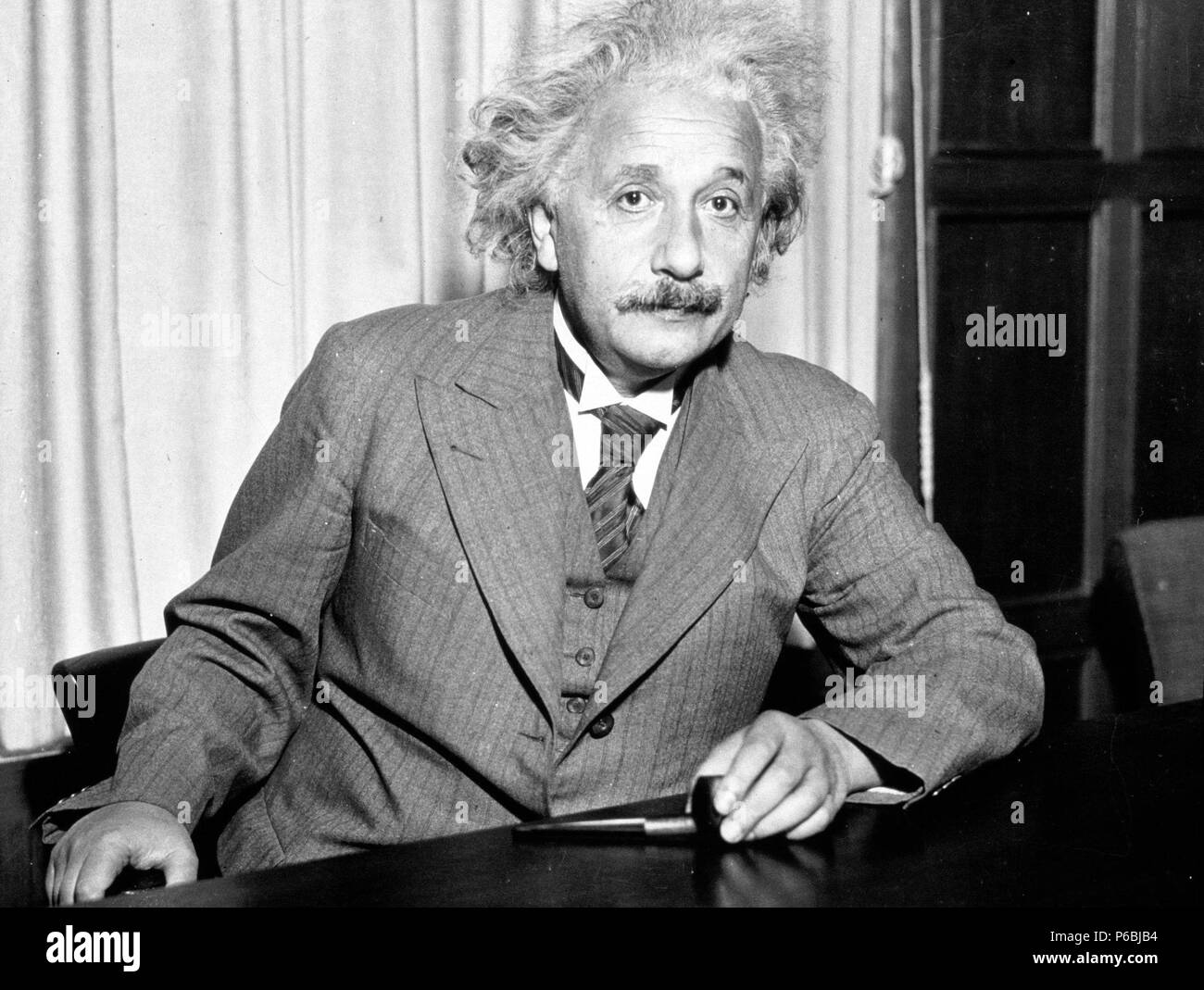 Albert Einstein (1879-1955), German-bron theoretical physicist who developed the general theory of relativity. Stock Photo