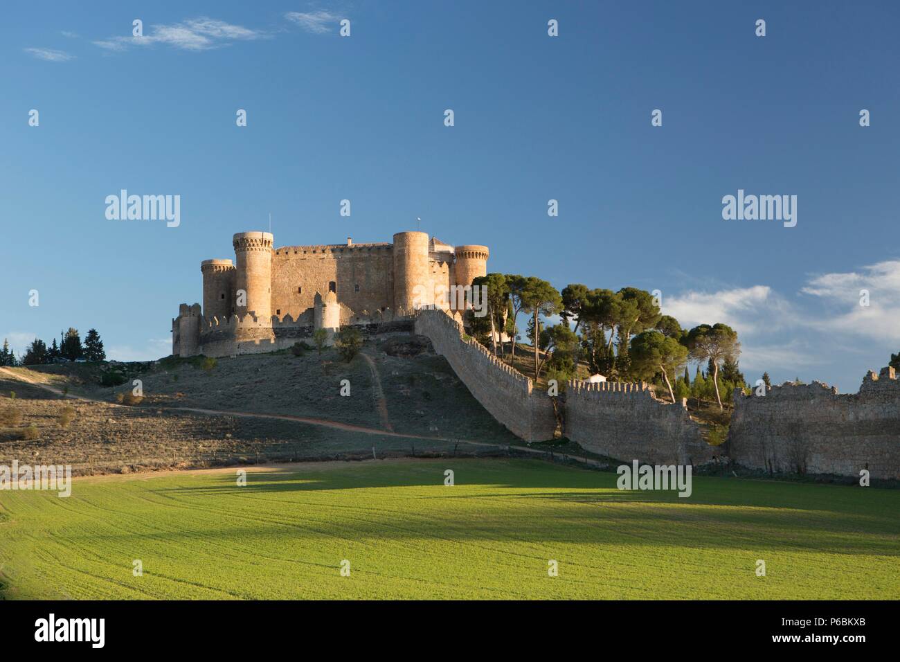Spain, Cuenca Province, Belmonte Castle Stock Photo Alamy
