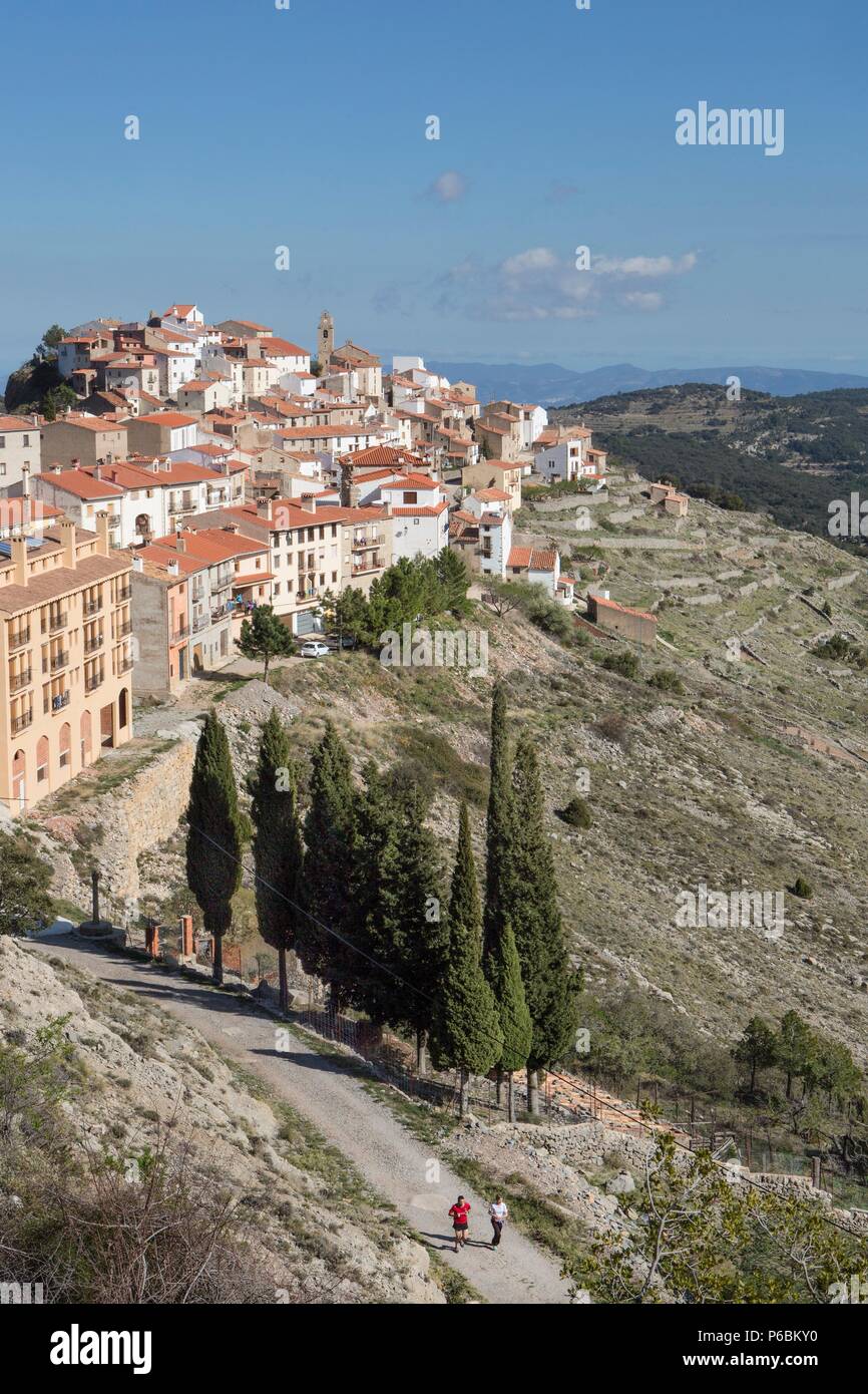 Spain, Valencia region,Castellon Province, Xodos City, Maestrazgo area ...