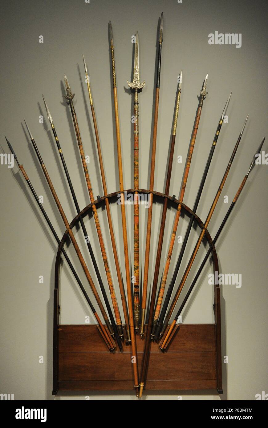Java War or Diponegoro War. 1825-1830. Spear rack of Governor-General Jean Chretien Baud (1789-1859). Java. 1824. Rijksmuseum. Amsterdam. Netherlands. Stock Photo