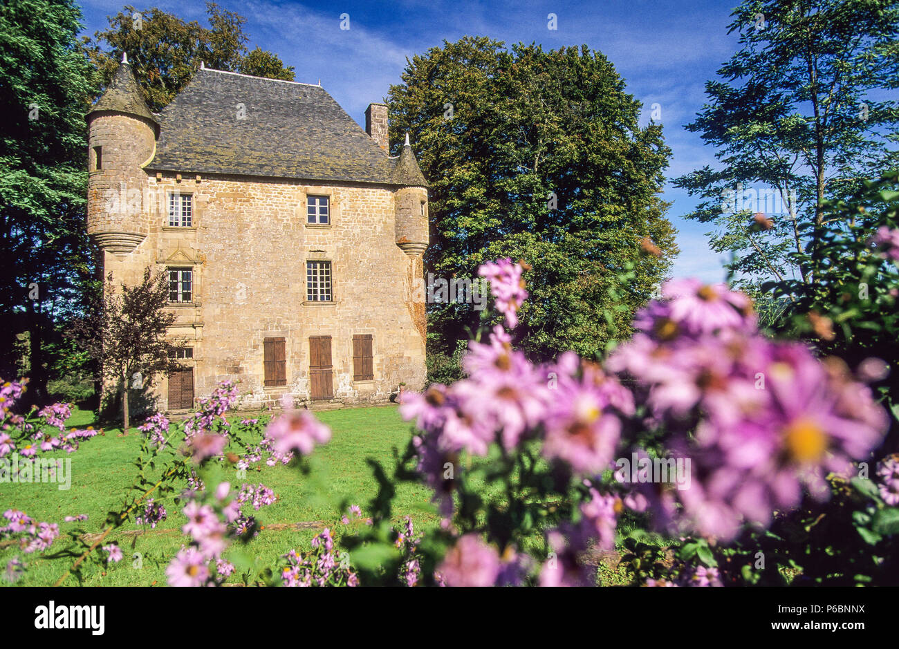 France Nouvelle Aquitaine Correze The Millevaches Plateau The Mazeau Chateau Stock Photo Alamy