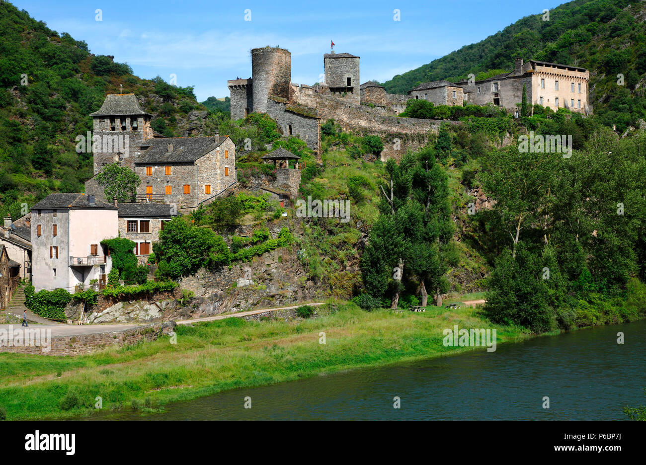 France, Occitanie, Aveyron department (12), Brousse le Chateau (most  beautiful village of France Stock Photo - Alamy