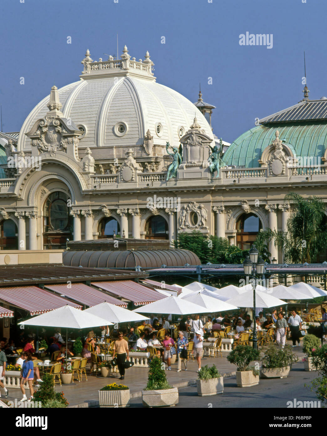 Monaco, Monte Carlo, Casino, cafe, people, street scene Stock ...