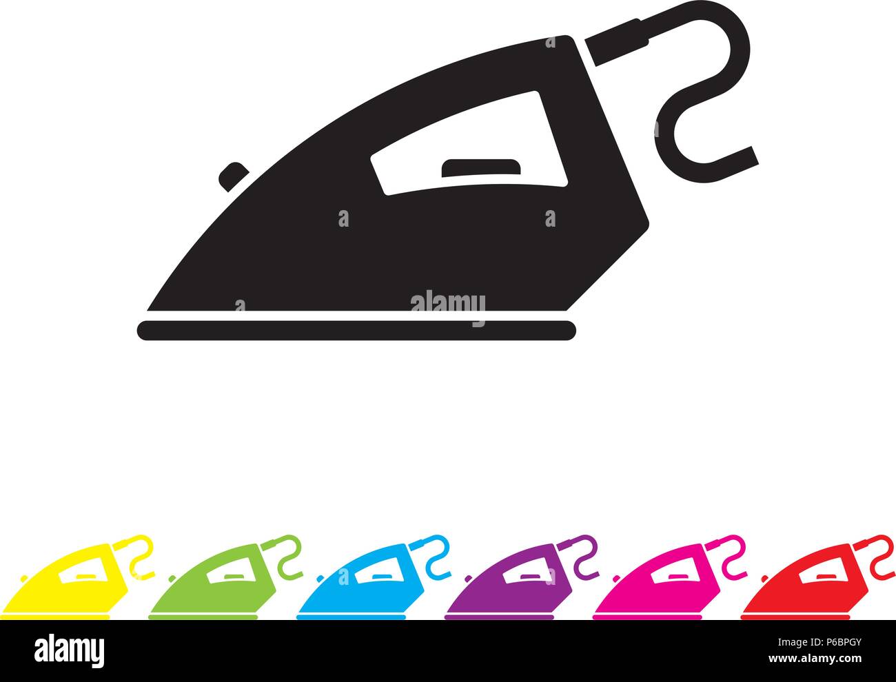 Flat iron vector icon. Laundry and housework symbol Stock Vector Image