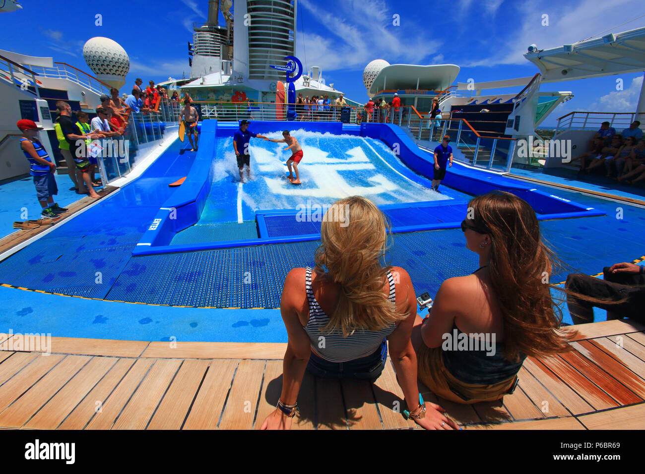 Freedom of the Seas. Royal Caribbean. Surf Stock Photo Alamy