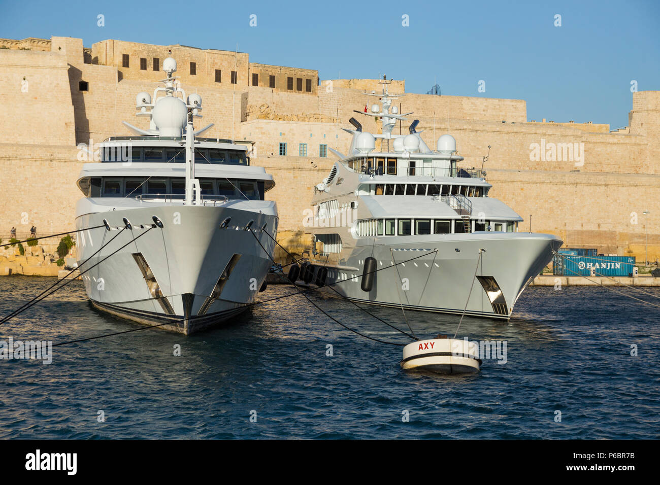 'Indian Empress' yacht, left; 'Samar', yacht right. Boats and expensive