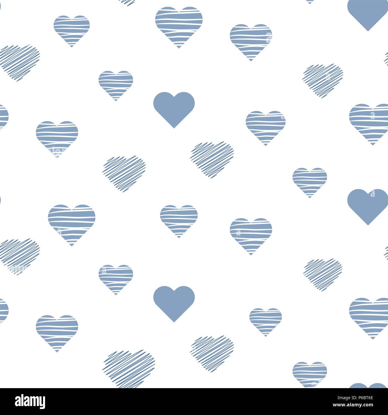 Heart baby cute seamless vector pattern. Stock Vector
