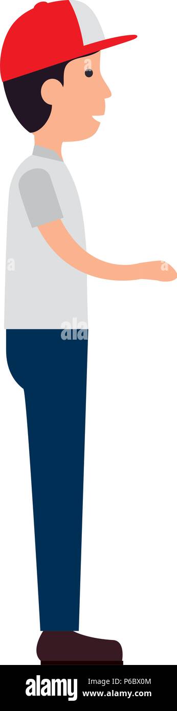 delivery worker avatar character vector illustration design Stock ...