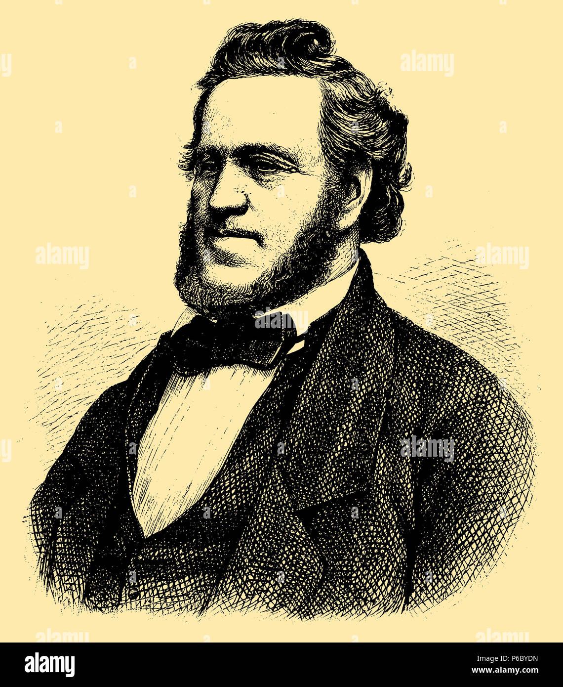 Brigham Young, President of the Mormons (1844-77), Stock Photo