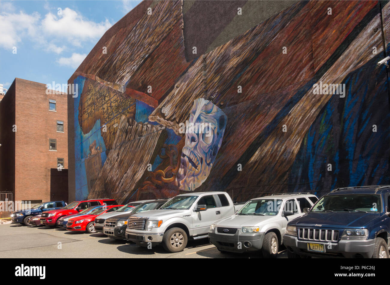 wall mural in Philadelphia PA Stock Photo Alamy