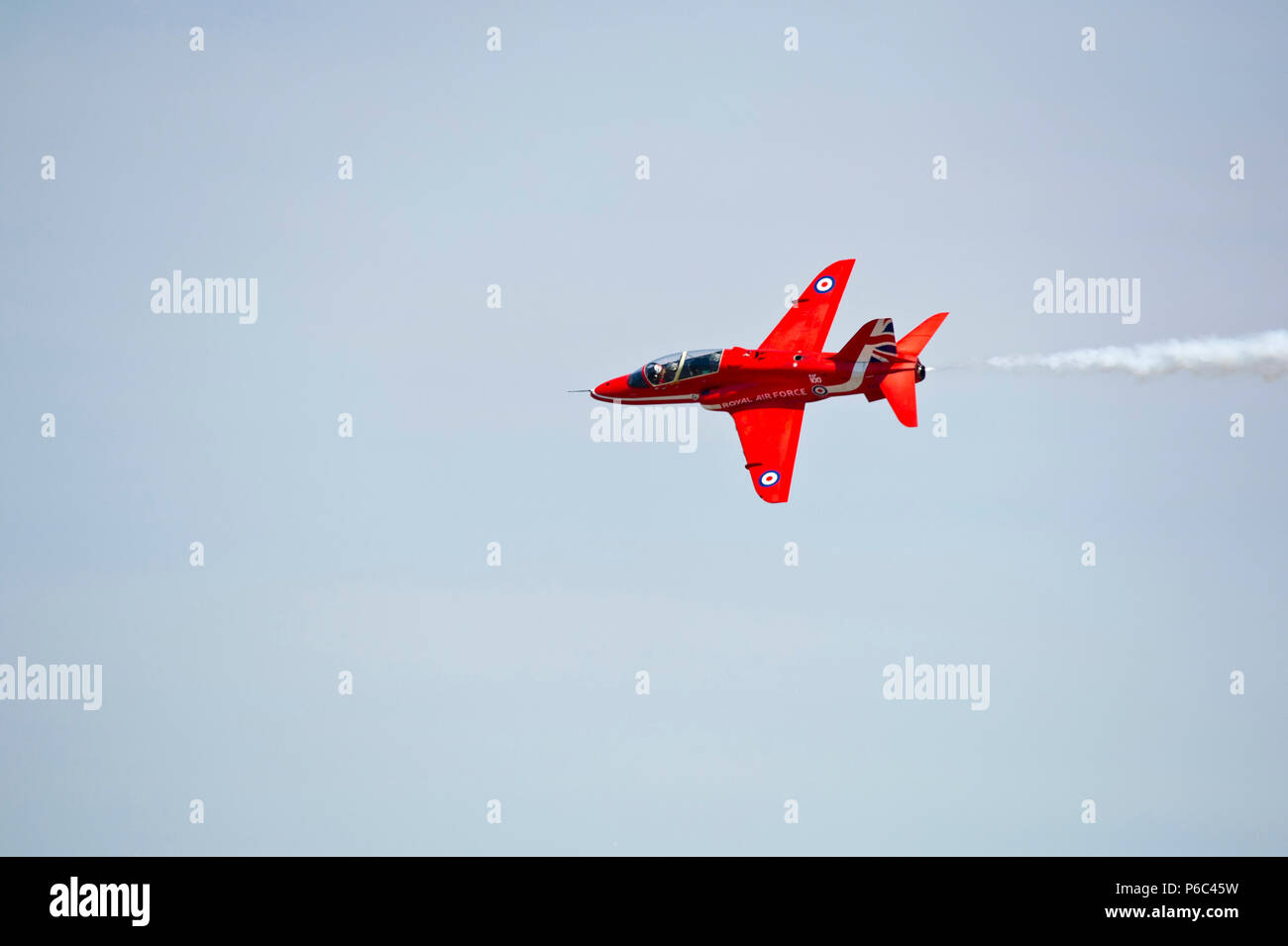 The Red Arrows in RAF 100th Anniversary livery, Weston Air Festival 2018 Stock Photo