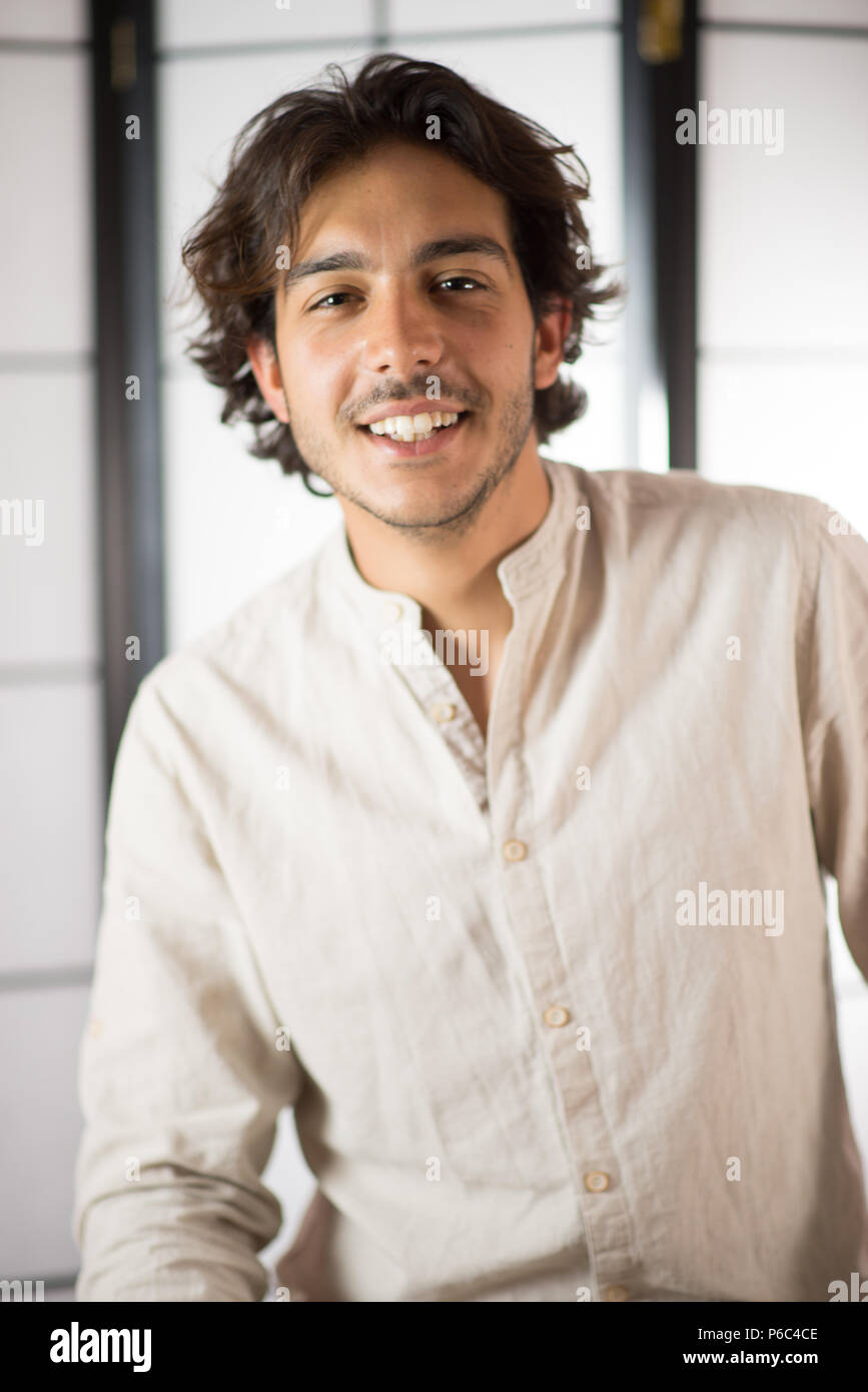 Close Up of Young Man Stock Photo - Alamy