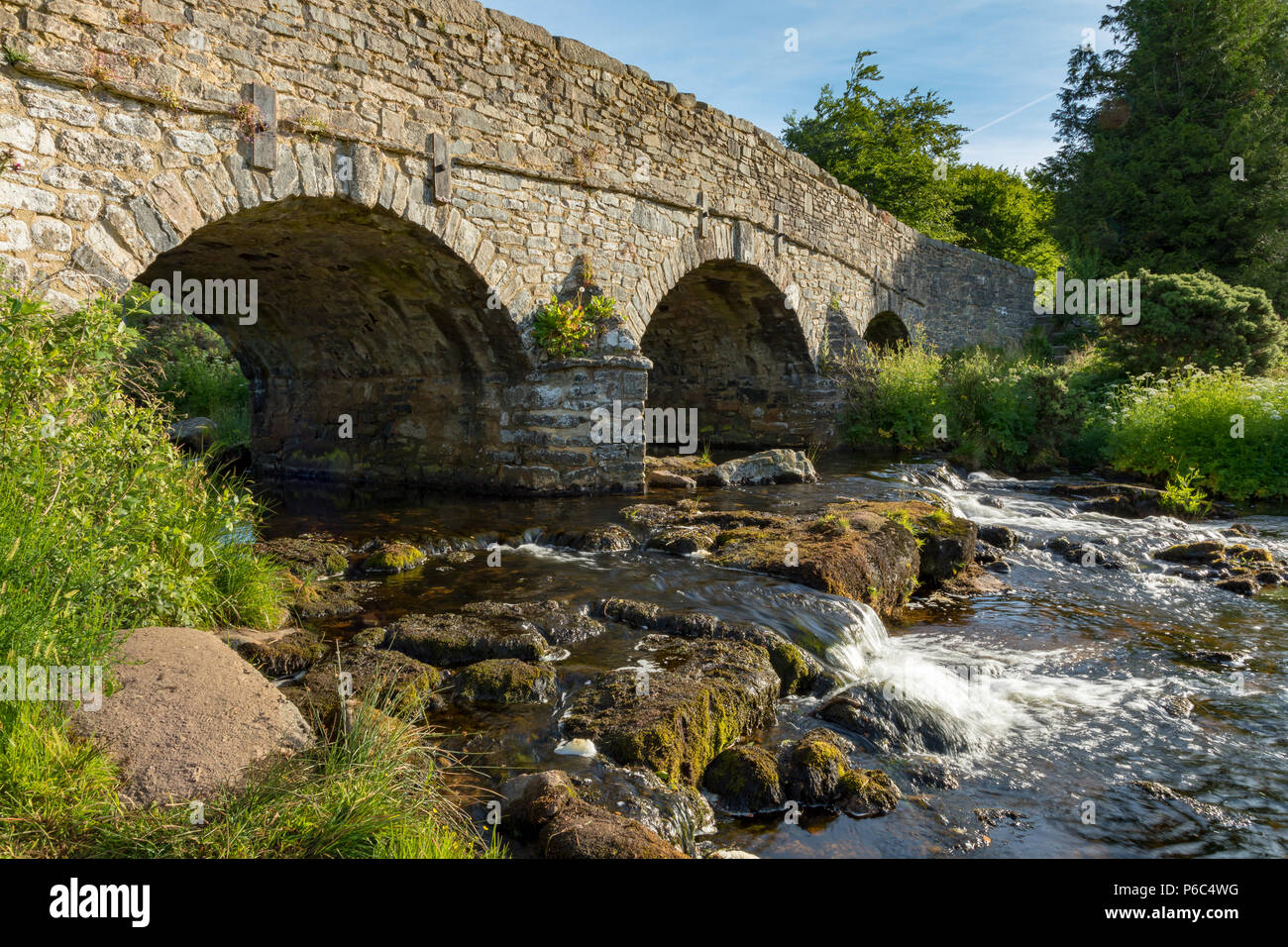 Postbridge Dartmoor Devon England June 24, 2018 18th century stone ...