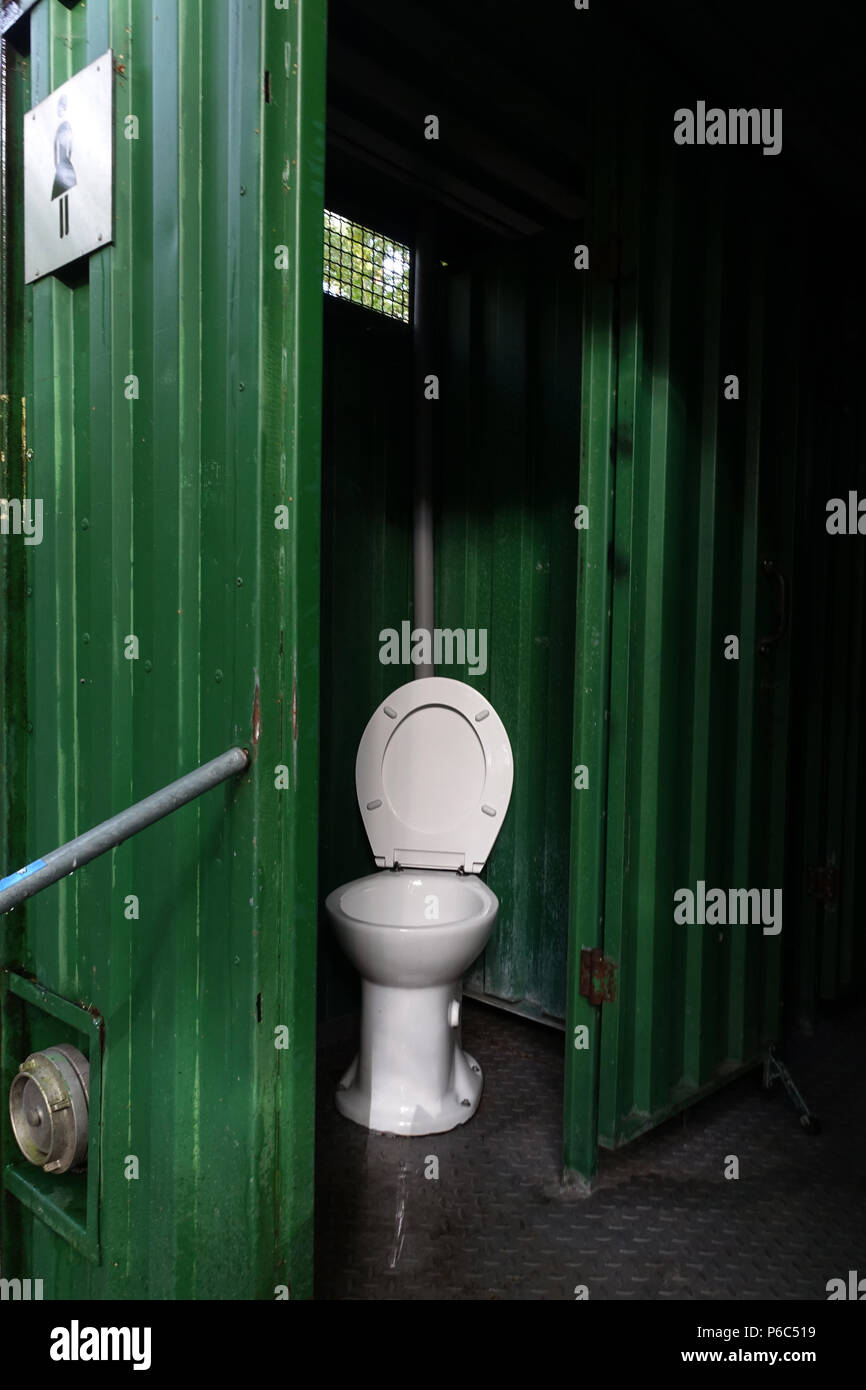 Berlin, Germany - public ladies toilet Stock Photo