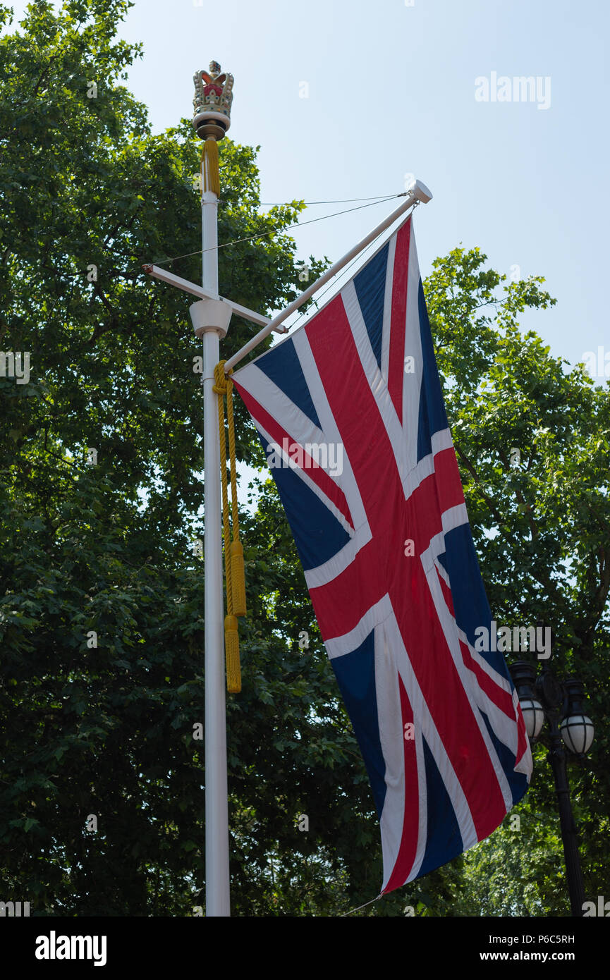 Union Flag on London's Mall Stock Photo