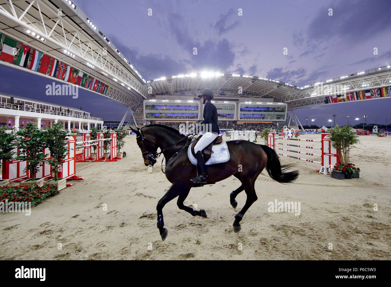 Doha, equestrian stadium Al Shaqab Stock Photo