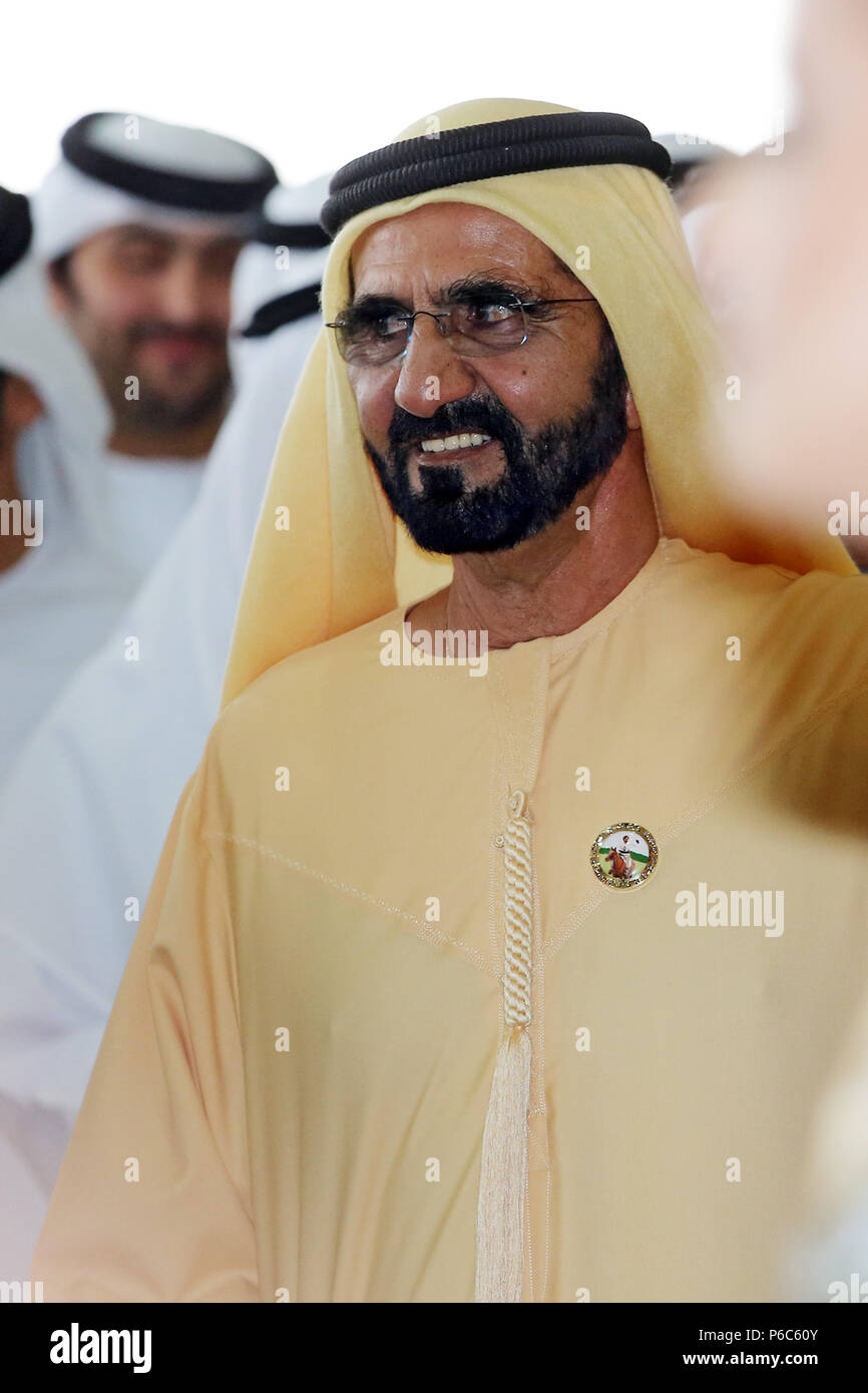 Dubai, Sheikh Mohammed bin Rashid al Maktoum in portrait Stock Photo