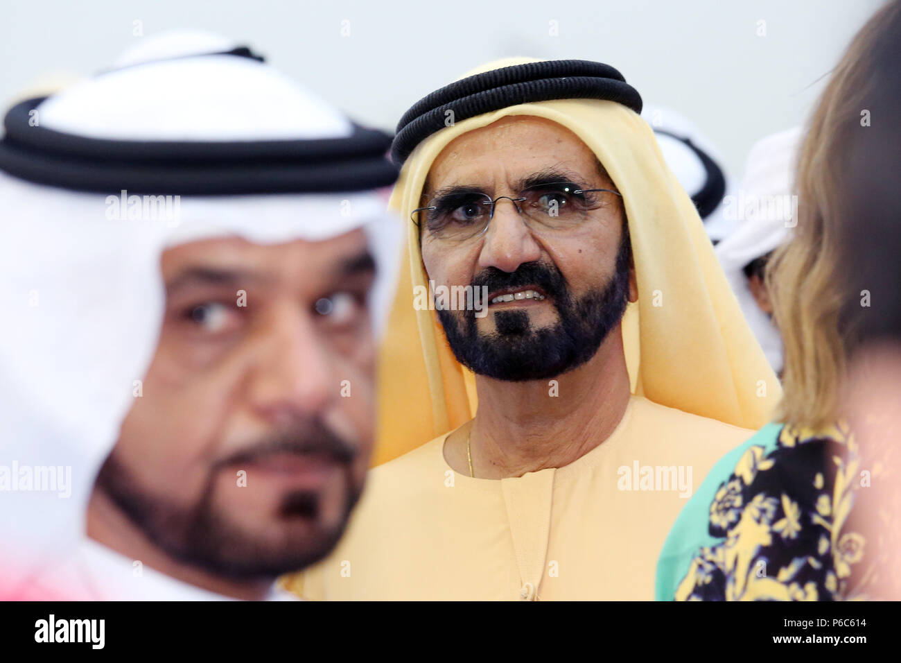 Dubai, Sheikh Mohammed bin Rashid al Maktoum in portrait Stock Photo