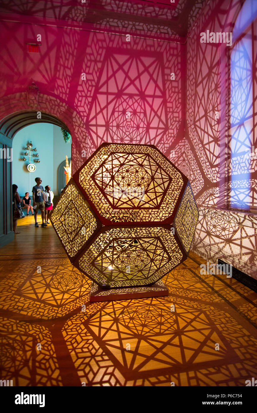 The Art of Burning Man exhibit is on display at the Smithsonian's Renwick Gallery in Washington DC from March 30 through September 16, 2018 Stock Photo