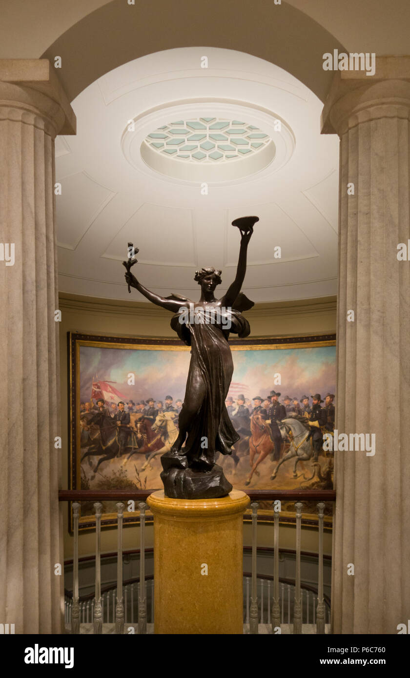 A bronze statue in the National Portrait Gallery, Washington, District of Columbia, USA Stock Photo