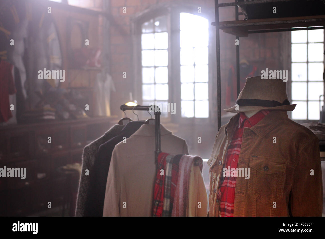 A Mannequin Show The Men Wardrobe In A Retail Store Stock Photo