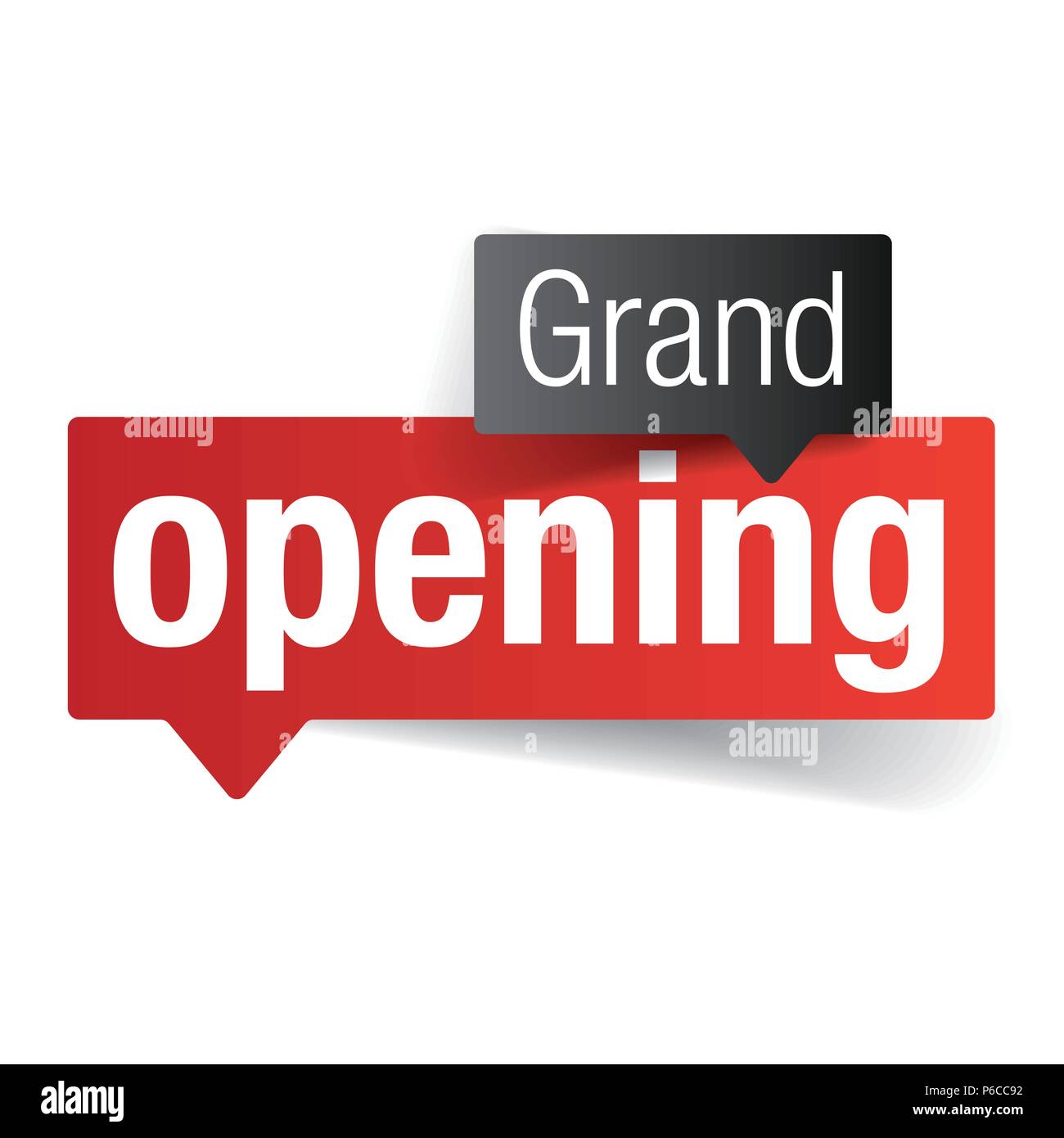 Grand opening label tag Stock Vector