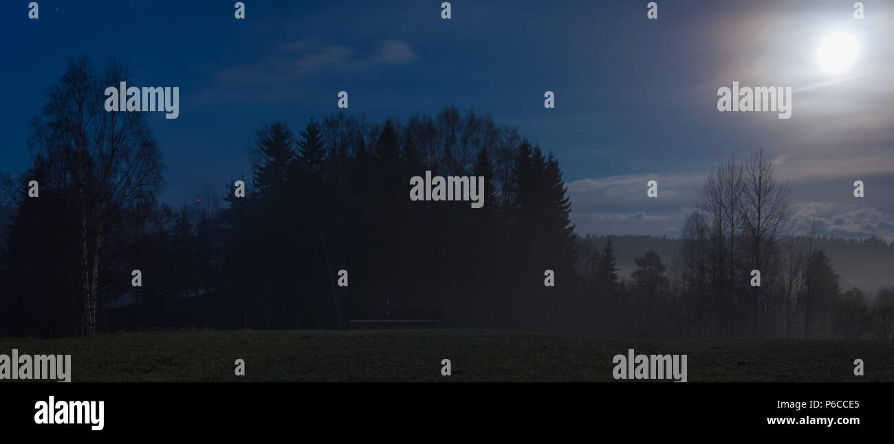 Spring moon lit night hi-res stock photography and images - Alamy