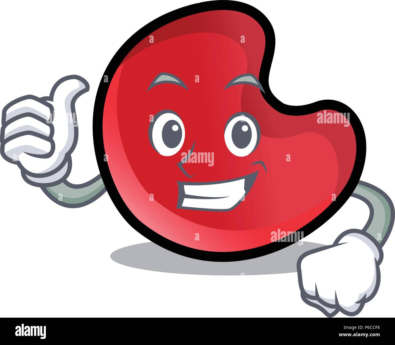 Thumbs up candy moon character cartoon Stock Vector