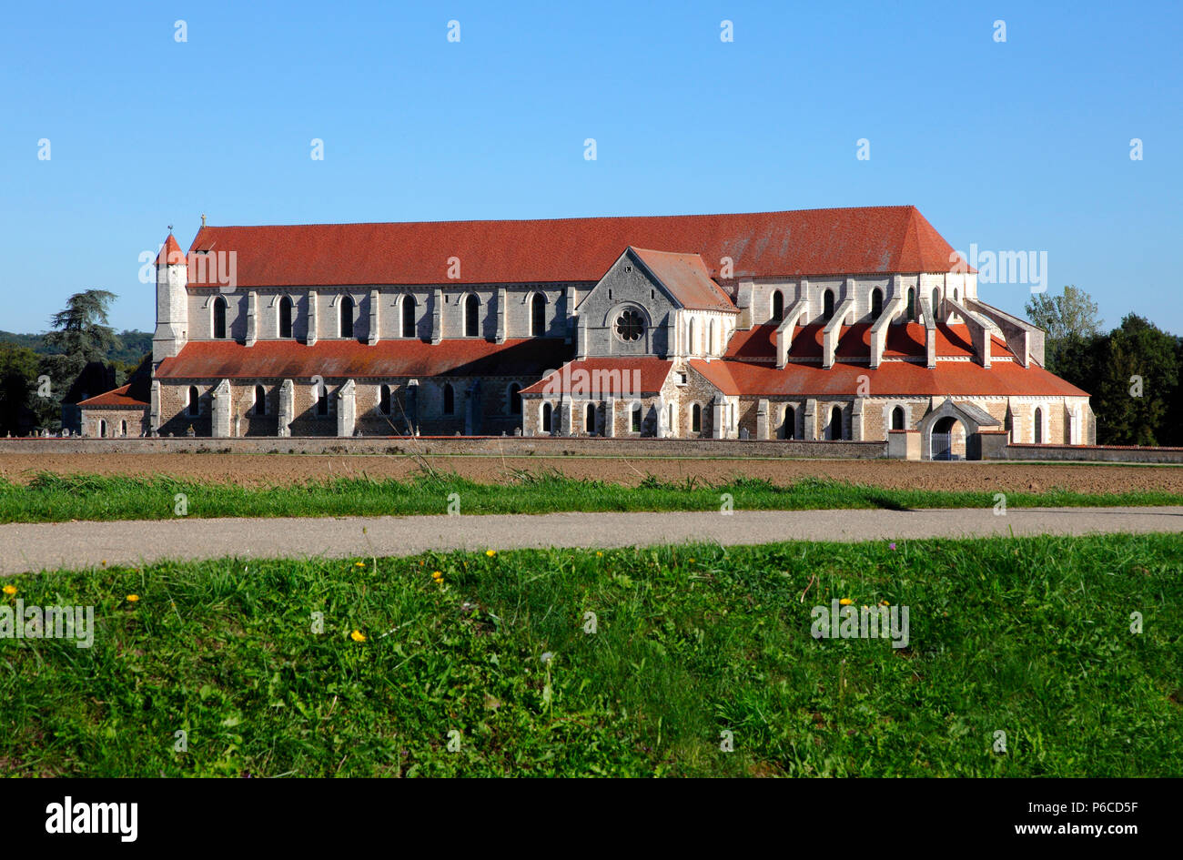 France, Bourgogne Franche Comte, Yonne department (89), Pontigny abbey Stock Photo