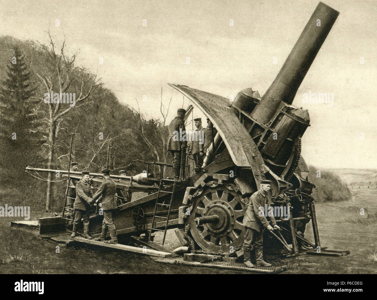 world war i, Big Bertha, 42 cm Mörser, ww1, wwi, world war one Stock Photo