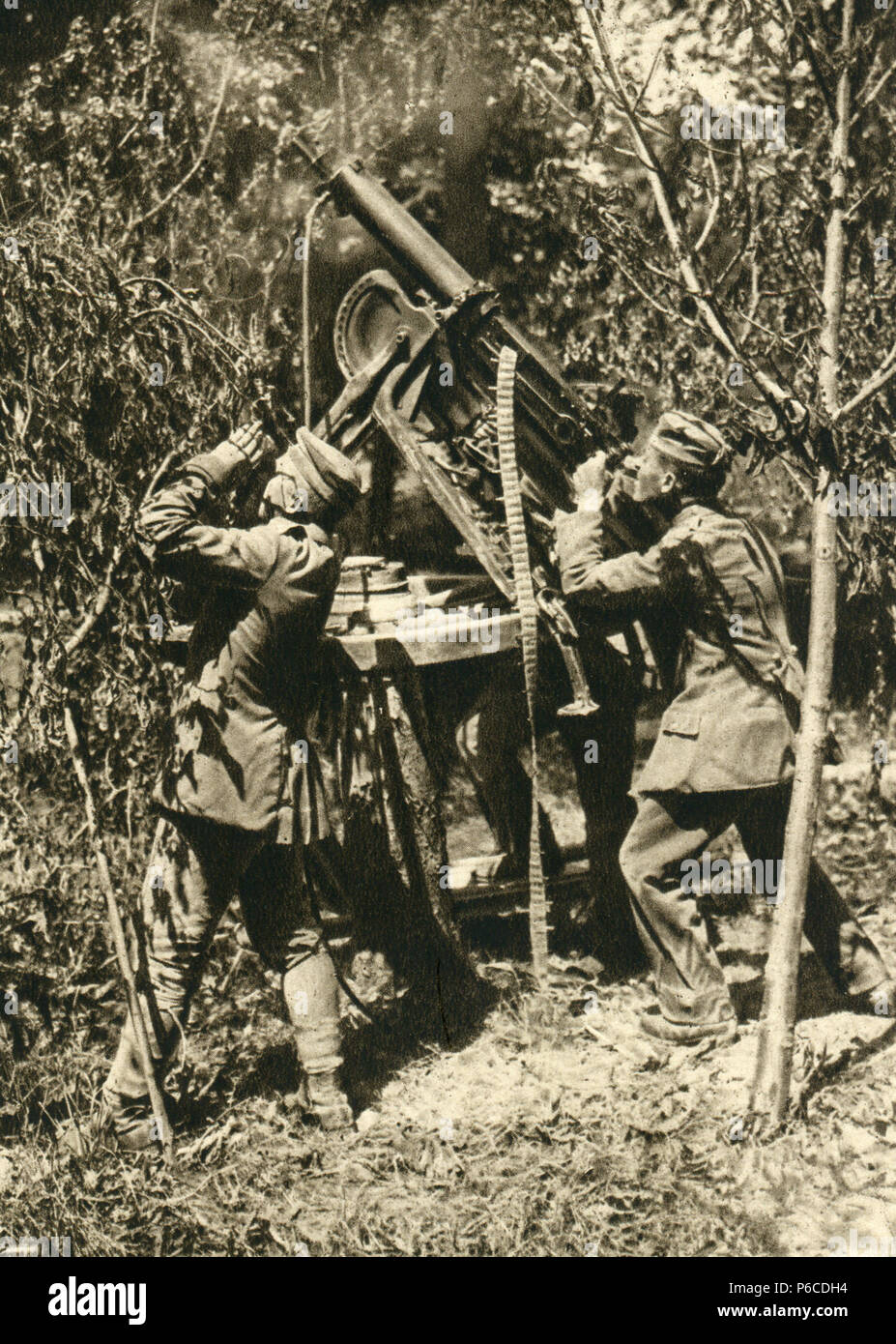 world war i, German soldiers, Flak, ww1, wwi, world war one Stock Photo