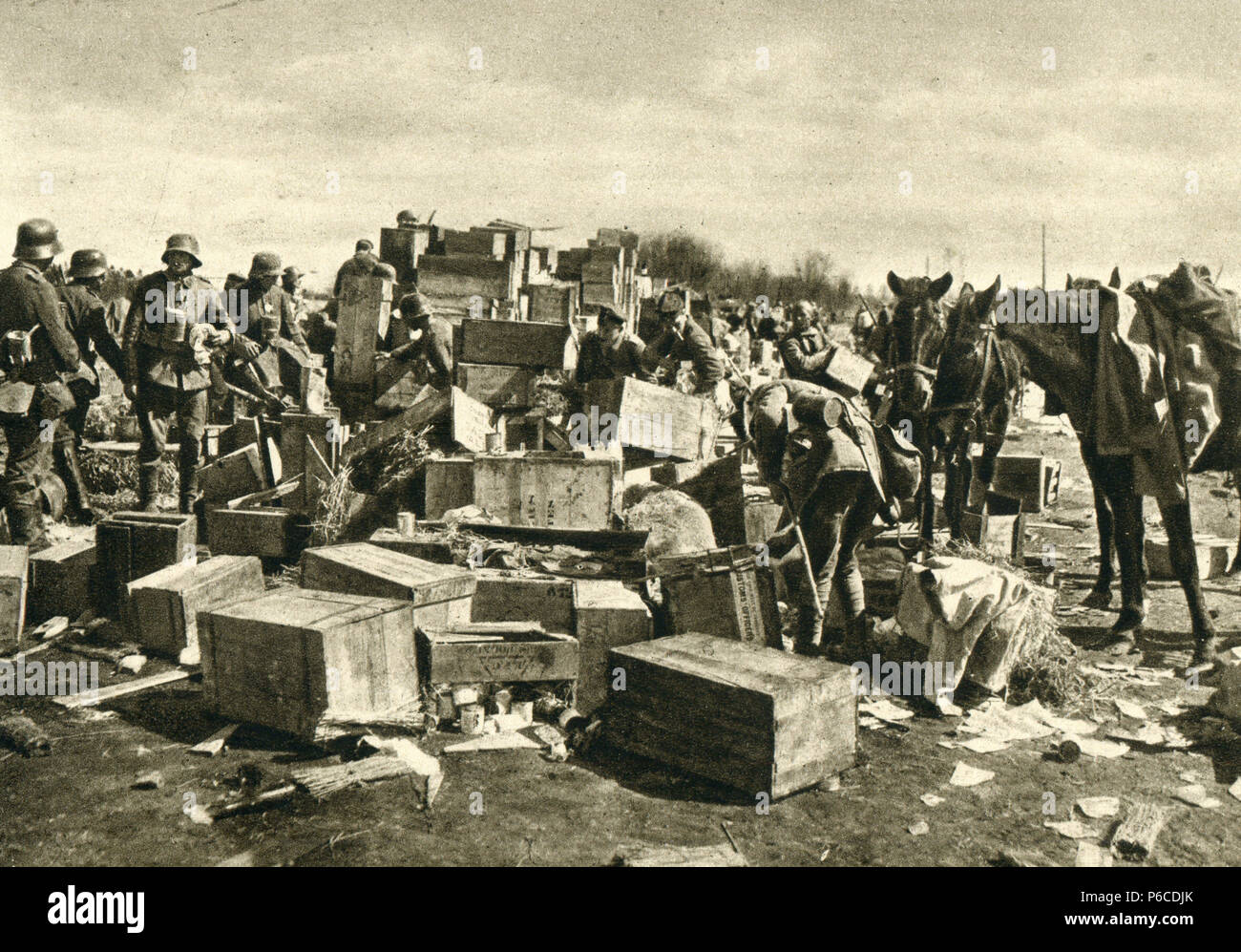 world war i, German soldiers, supply depot, ww1, wwi, world war one