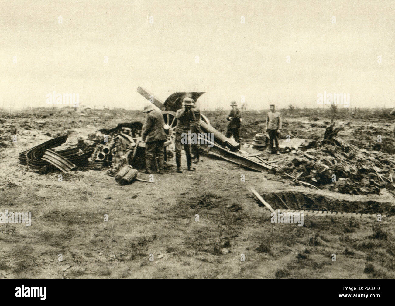 artillery, world war i, attrition warfare, German soldiers, ww1, wwi, world war one Stock Photo