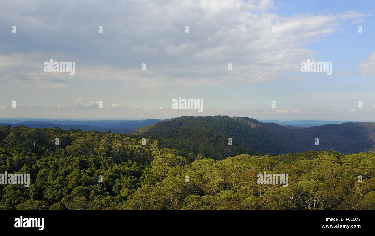 Cloud cover over the Blue Mountains Stock Photo