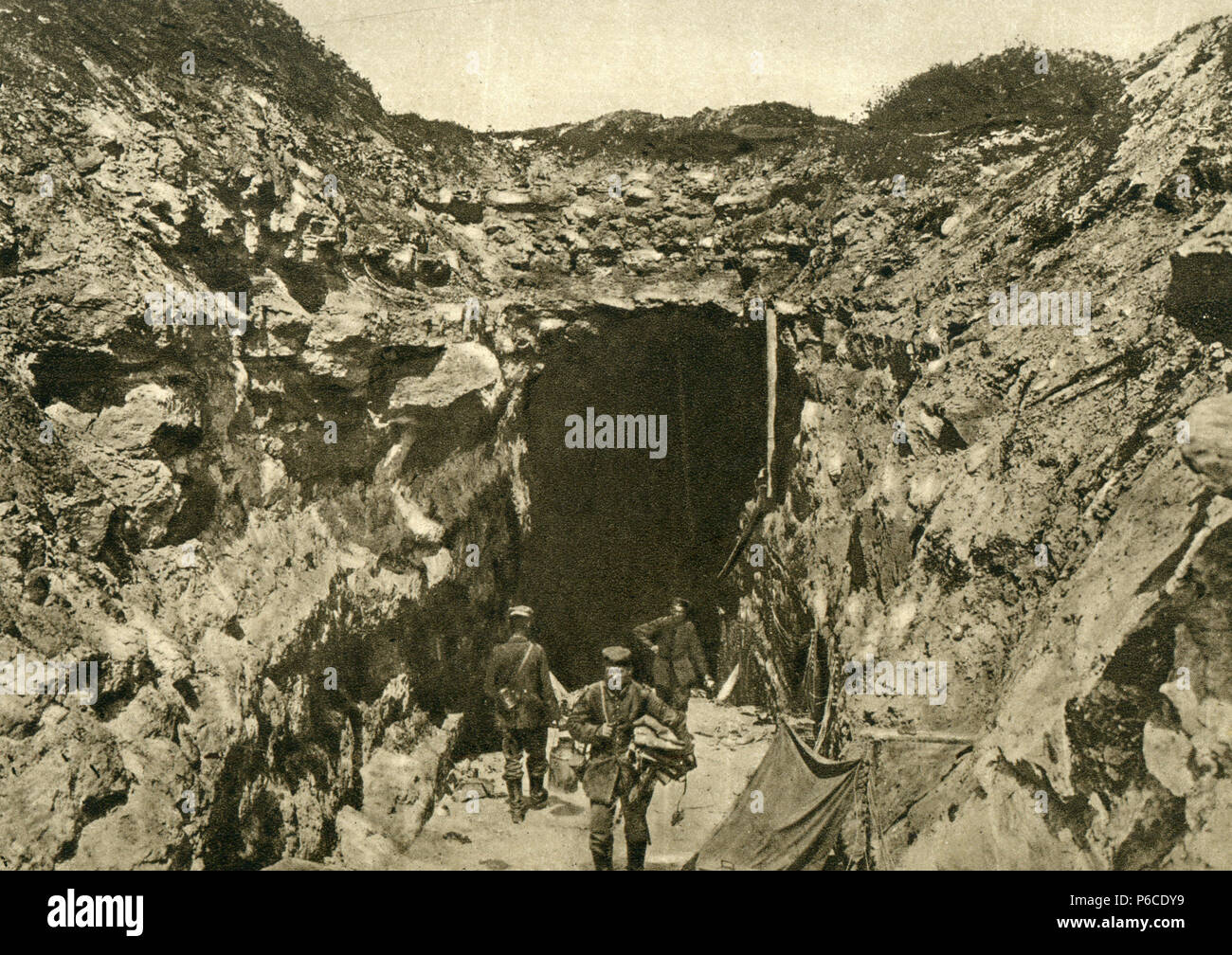 world war i, attrition warfare, Barbarossa Cave, ww1, wwi, world war one Stock Photo