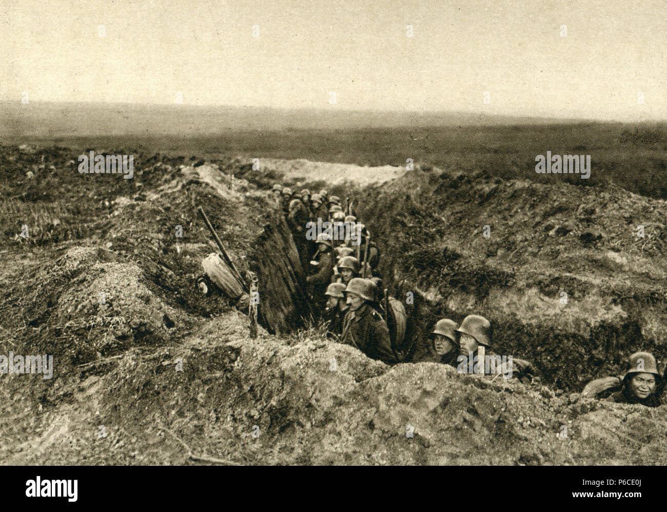 trench, German soldiers, Battle of the Marne, ww1, wwi, world war one Stock Photo
