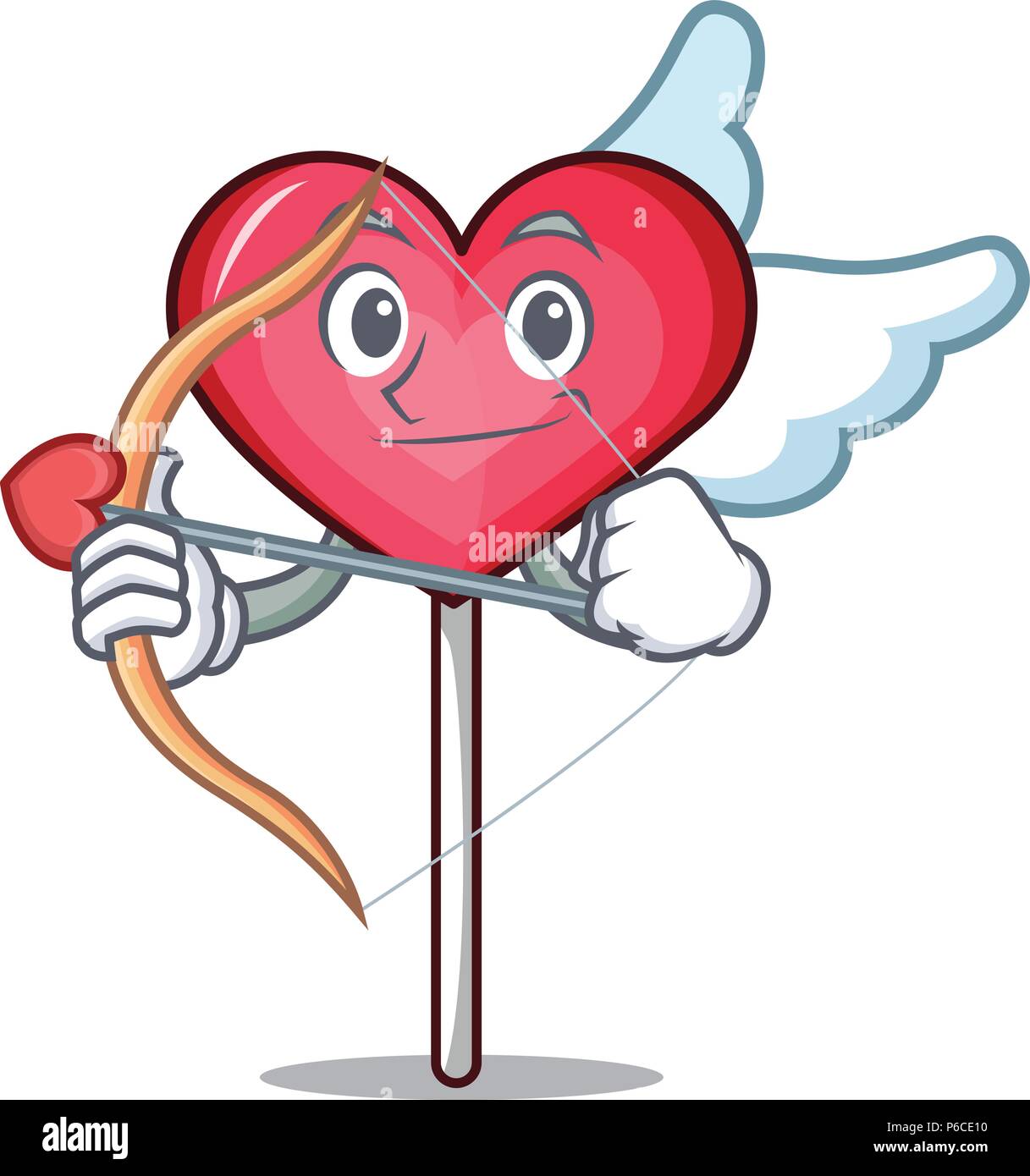 Cupid Heart Lollipop Character Cartoon Stock Vector Image And Art Alamy 0216