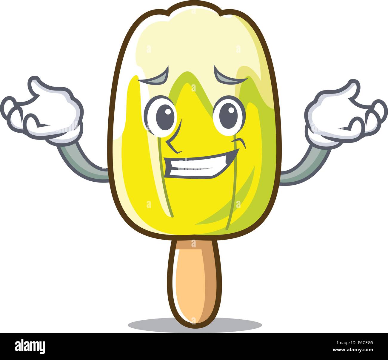 Grinning lemon ice cream character cartoon Stock Vector Image & Art - Alamy