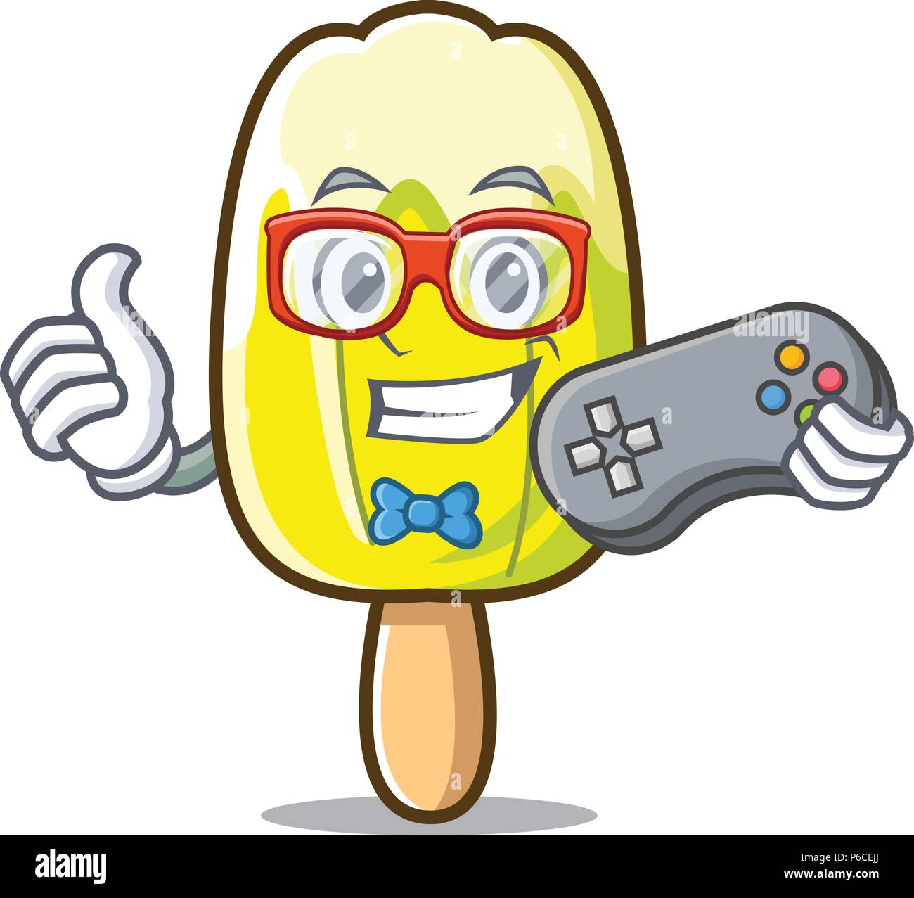 Gamer lemon ice cream mascot cartoon Stock Vector Image & Art - Alamy