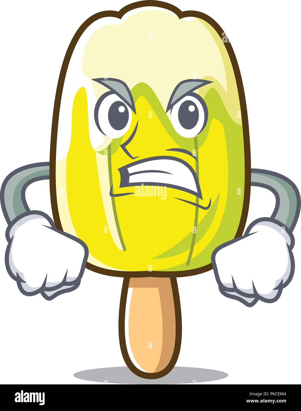 Angry lemon ice cream mascot cartoon Stock Vector Image & Art - Alamy