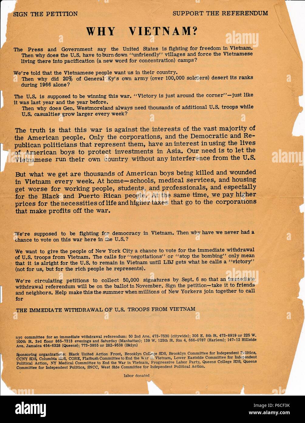 Leaflets, 1970. () Stock Photo