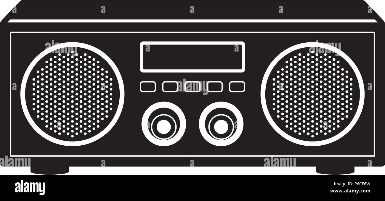 Sound equipment for the music experience. Perspective vector. Radio tuner Stock Vector