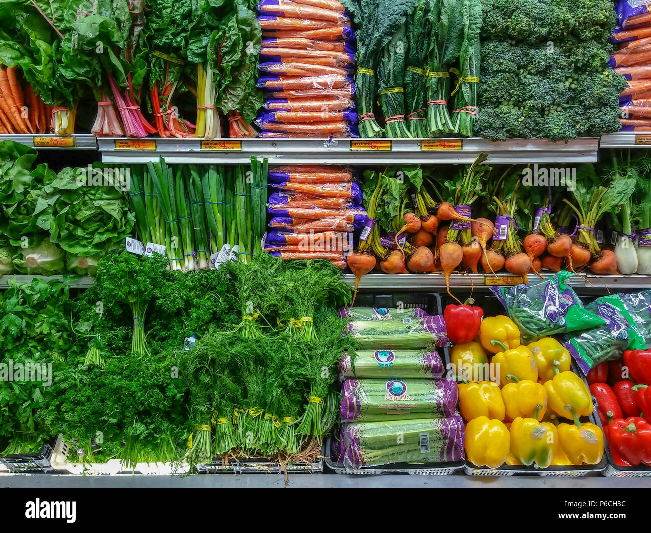 The produce department of a supermarket in New York on Thursday,, June