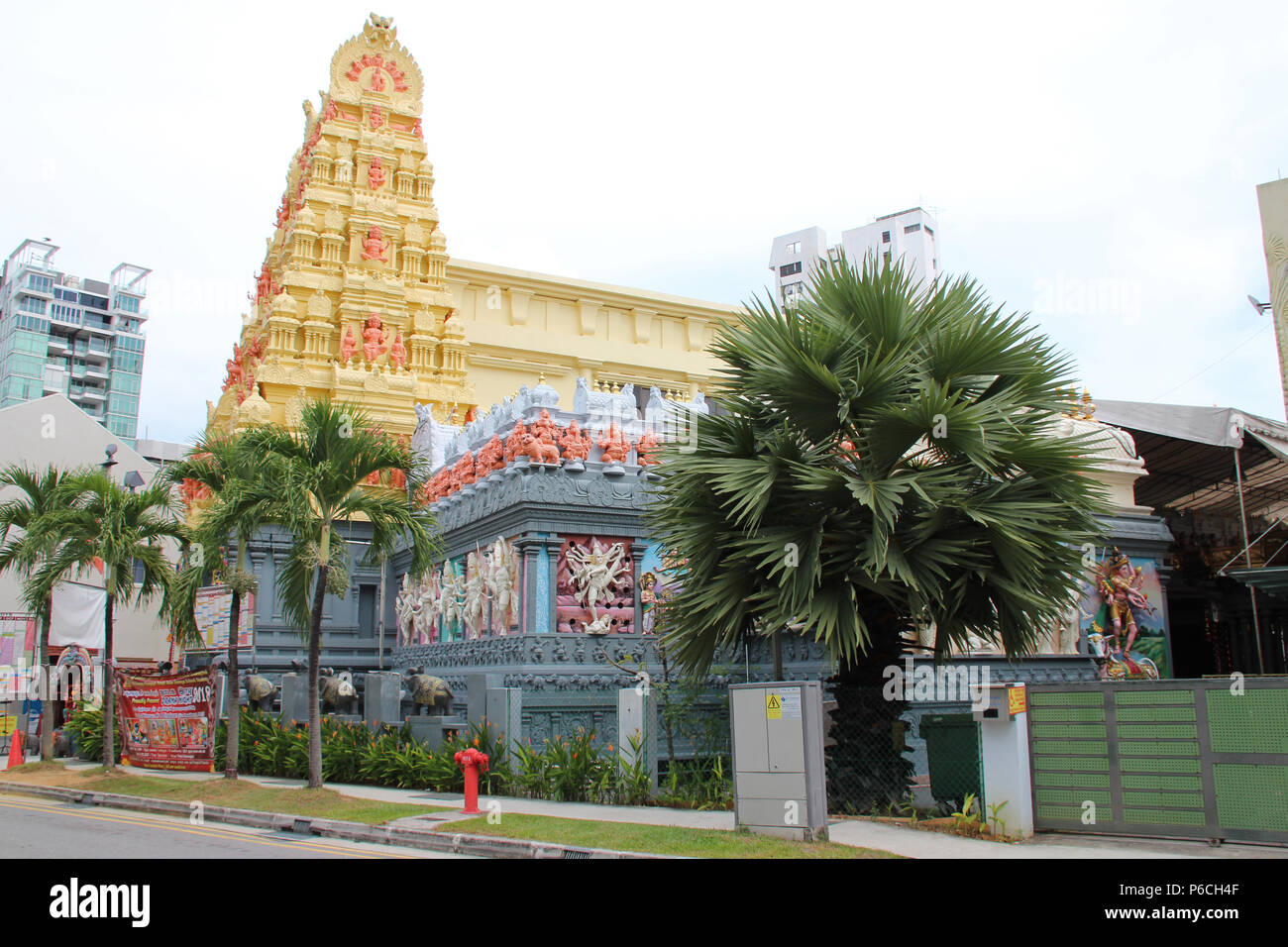 An hindu temple (Sri Senpaga Vinayagar Temple) in Singapore Stock Photo ...