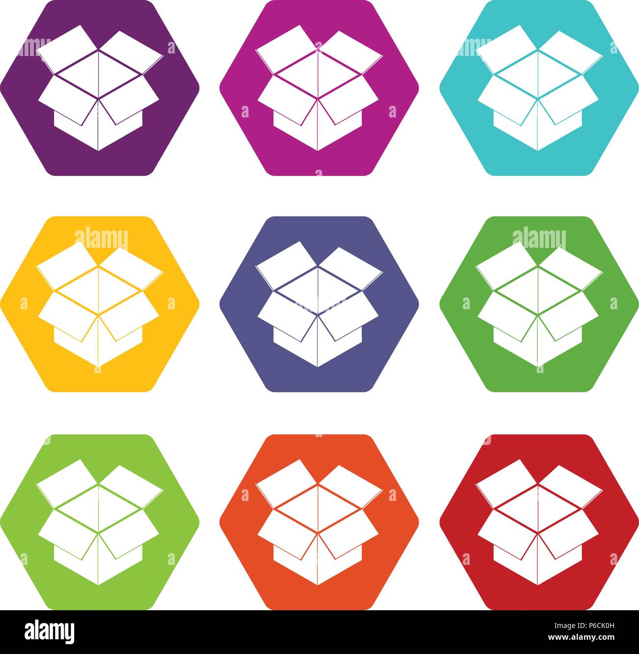 Postal delivery box icons set 9 vector Stock Vector Image & Art - Alamy