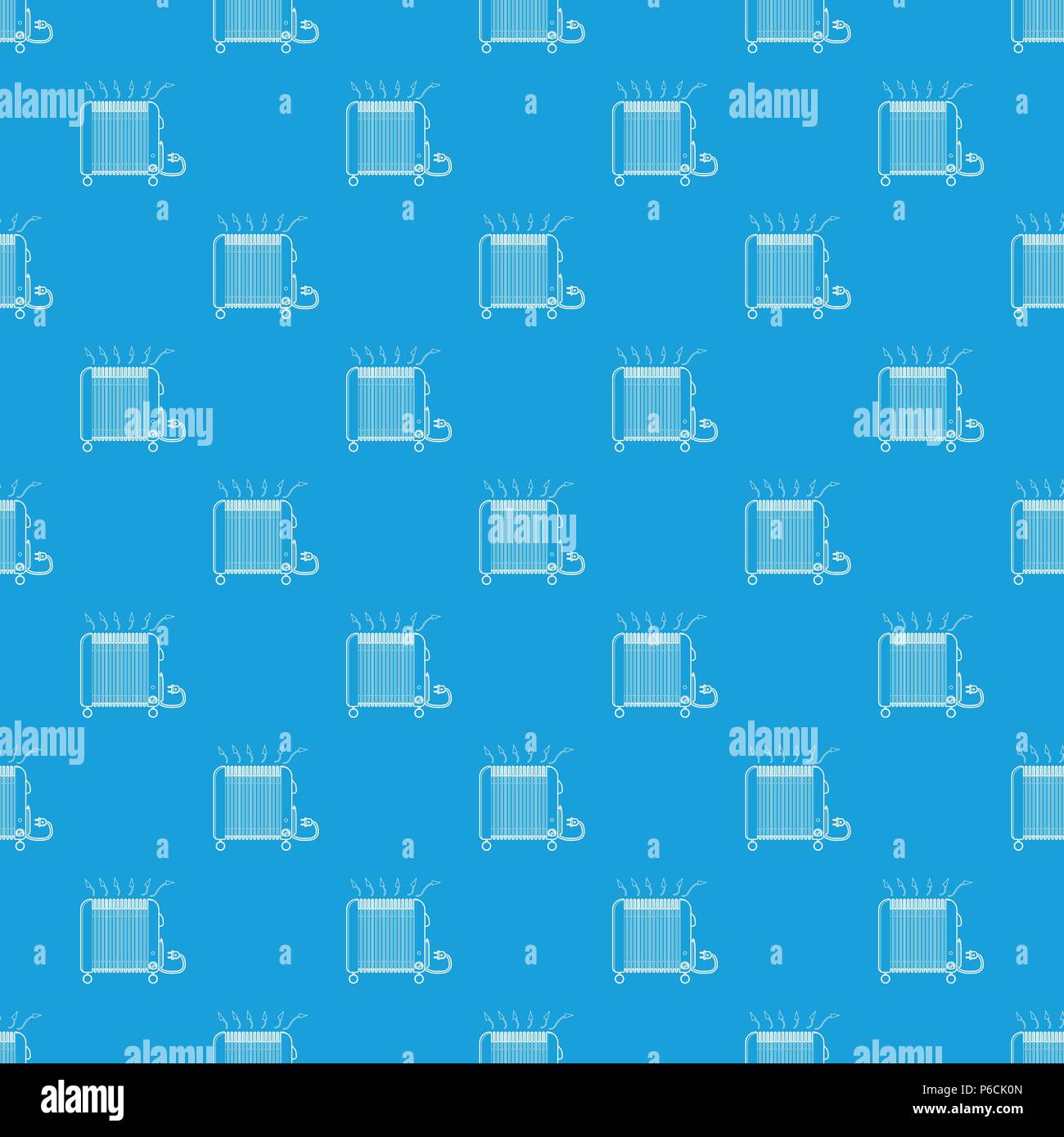 Heater pattern vector seamless blue Stock Vector